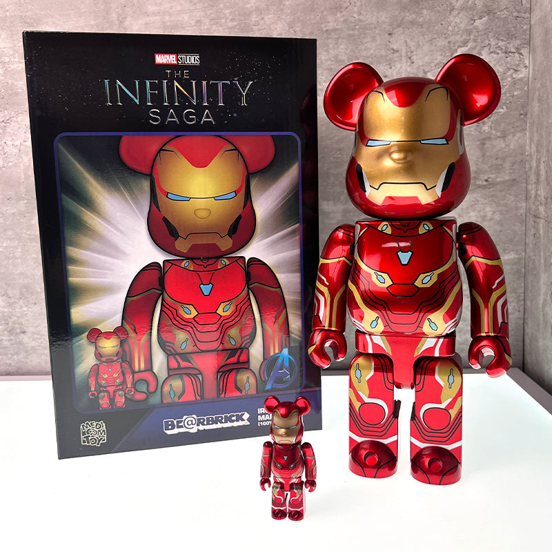 「 BearBrick × IRON SPIDER」400%➕100%